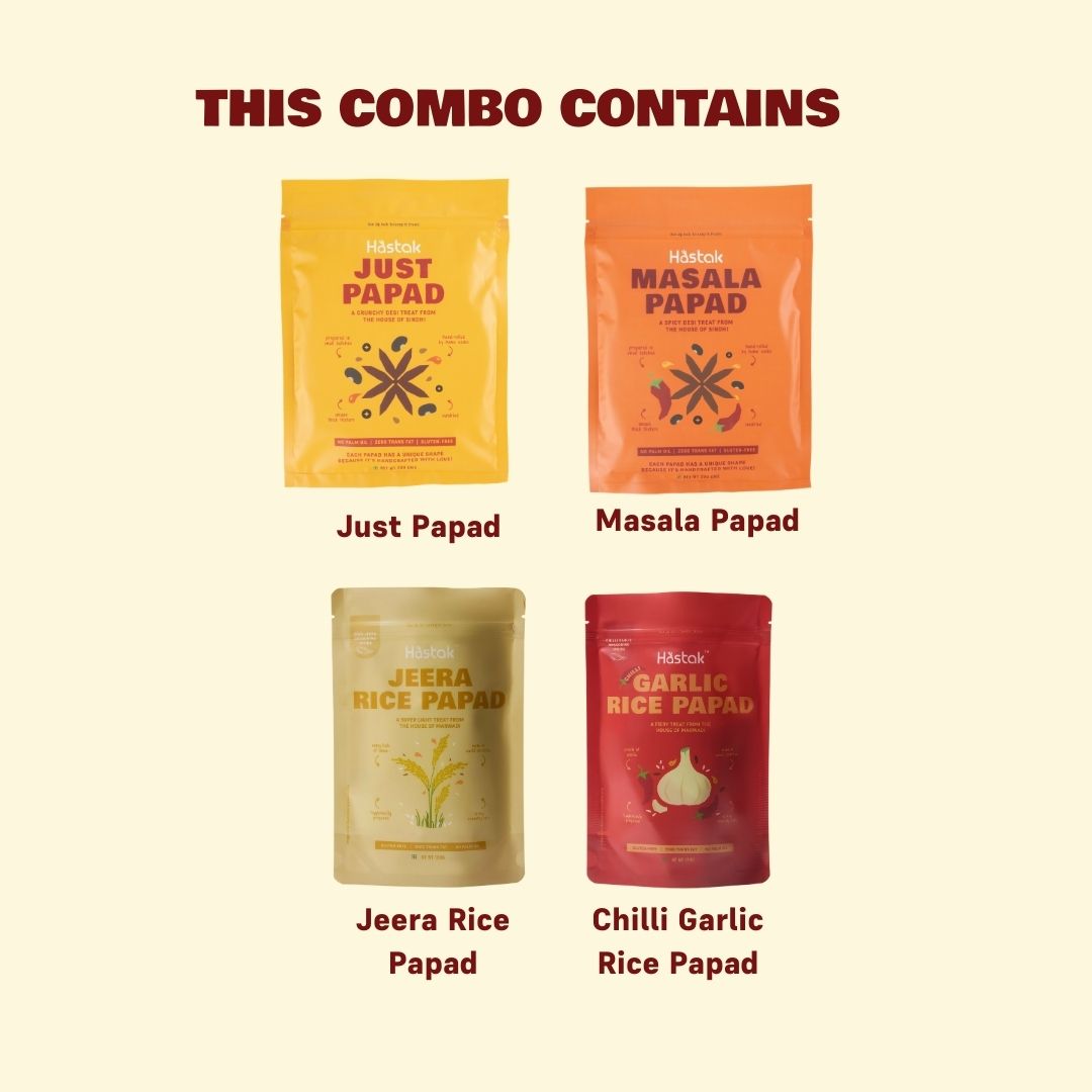 Fry n Roast Papad Combo- Pack of 4